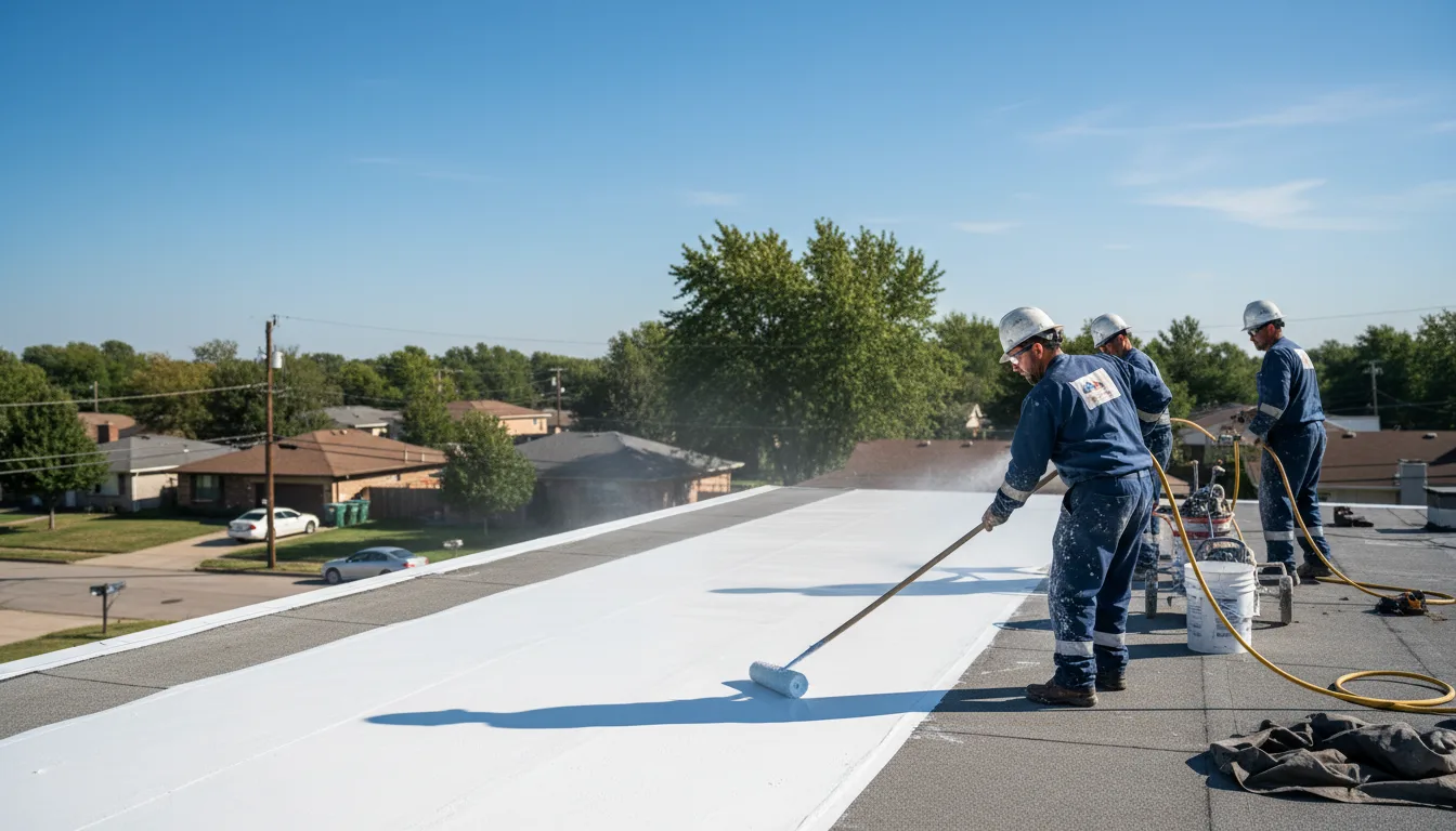 Commercial roof coating in Sheldon, IL near me